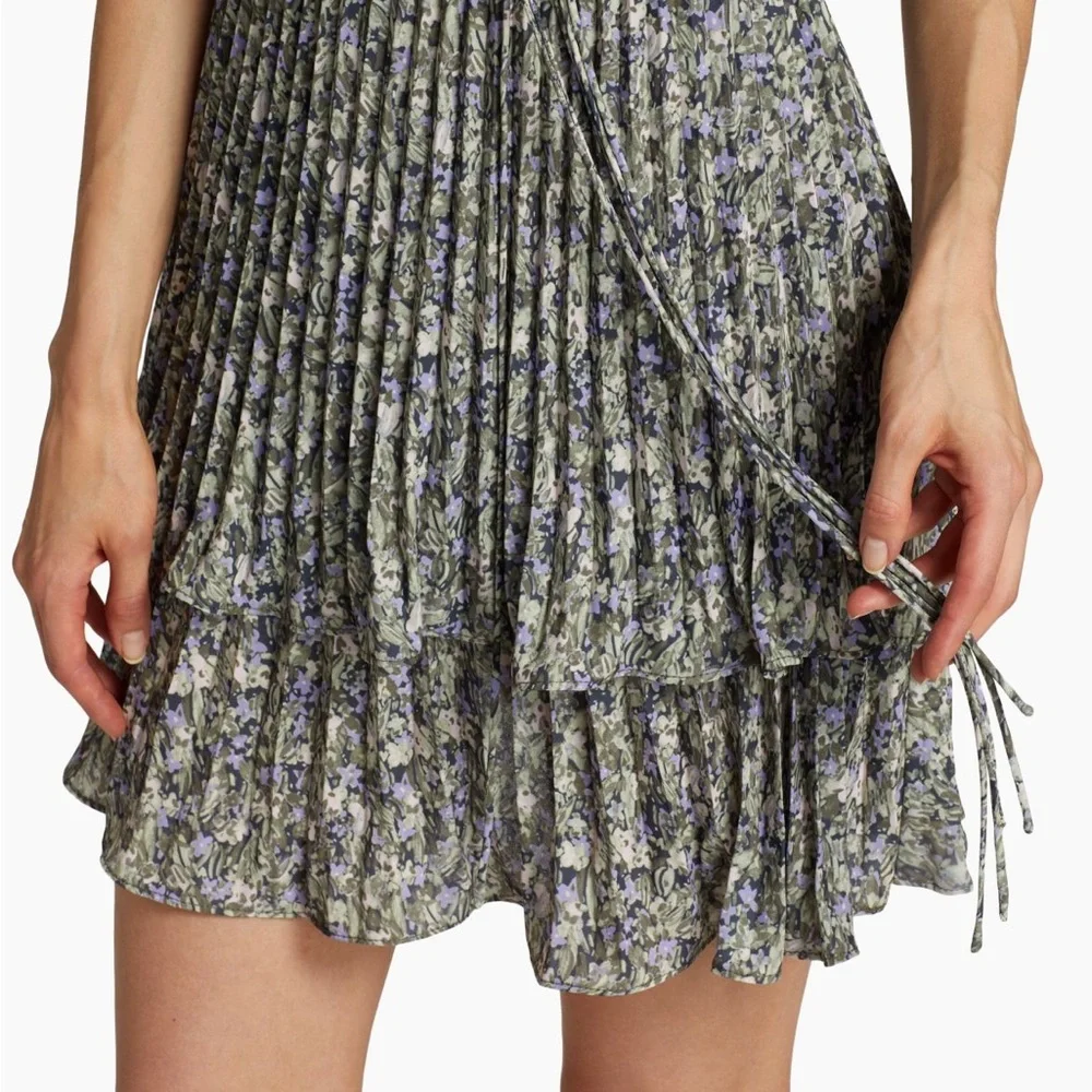 Derek Lam 10 Crosby Samantha Floral Pleated Dress - Picture 4 of 9